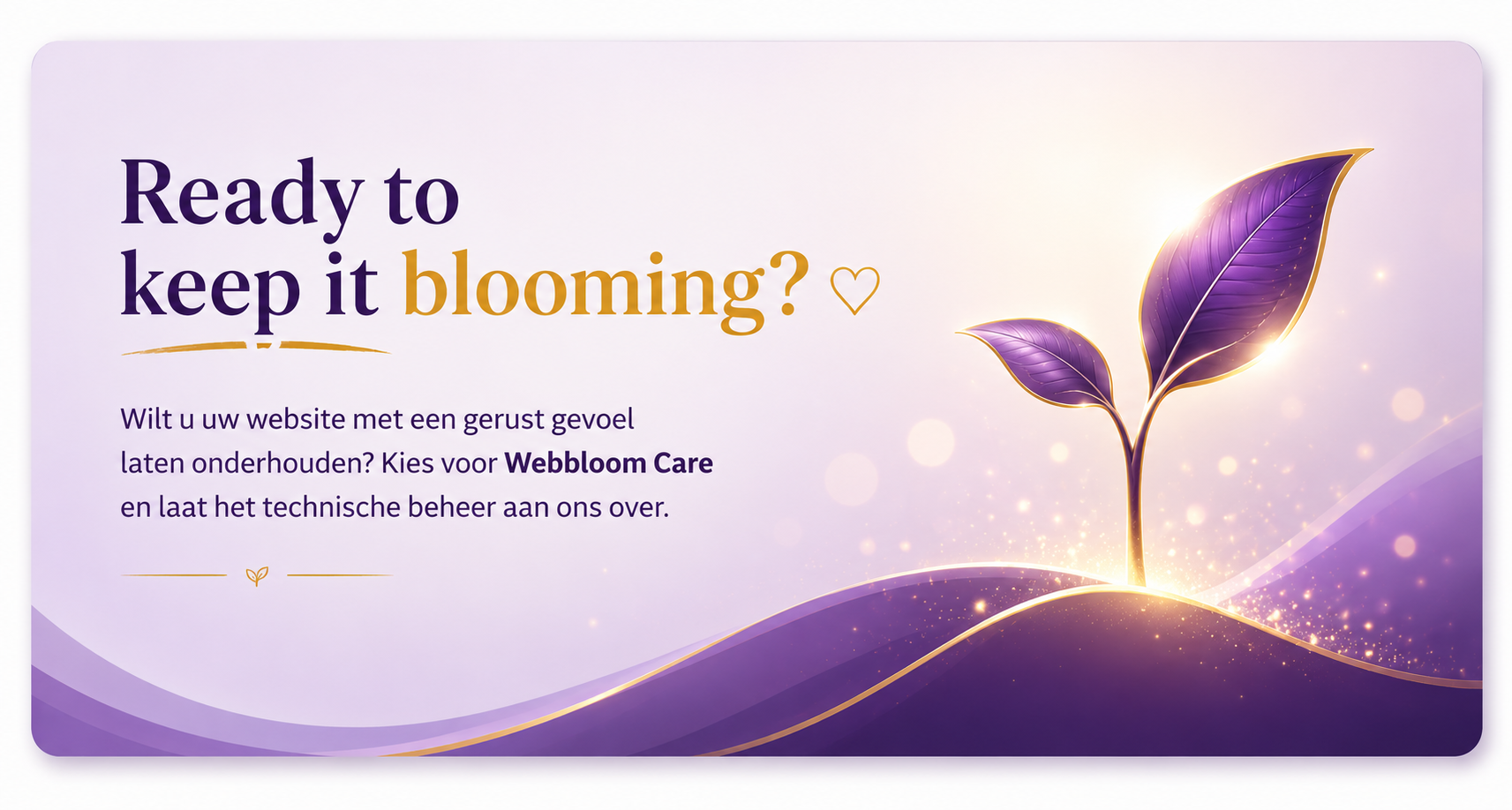 Webbloom Care websiteonderhoud voor ondernemers